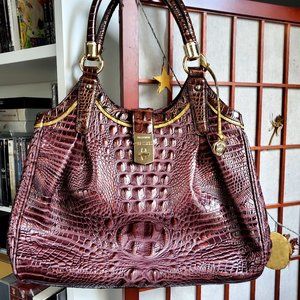 Brahmin ELISA Fig Chappelle HOBO SATCHEL / shoulder bag